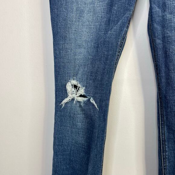 Kut from the Kloth Catherine Boyfriend Mis Rise Distressed Stretch Jeans women 6 - Picture 4 of 11